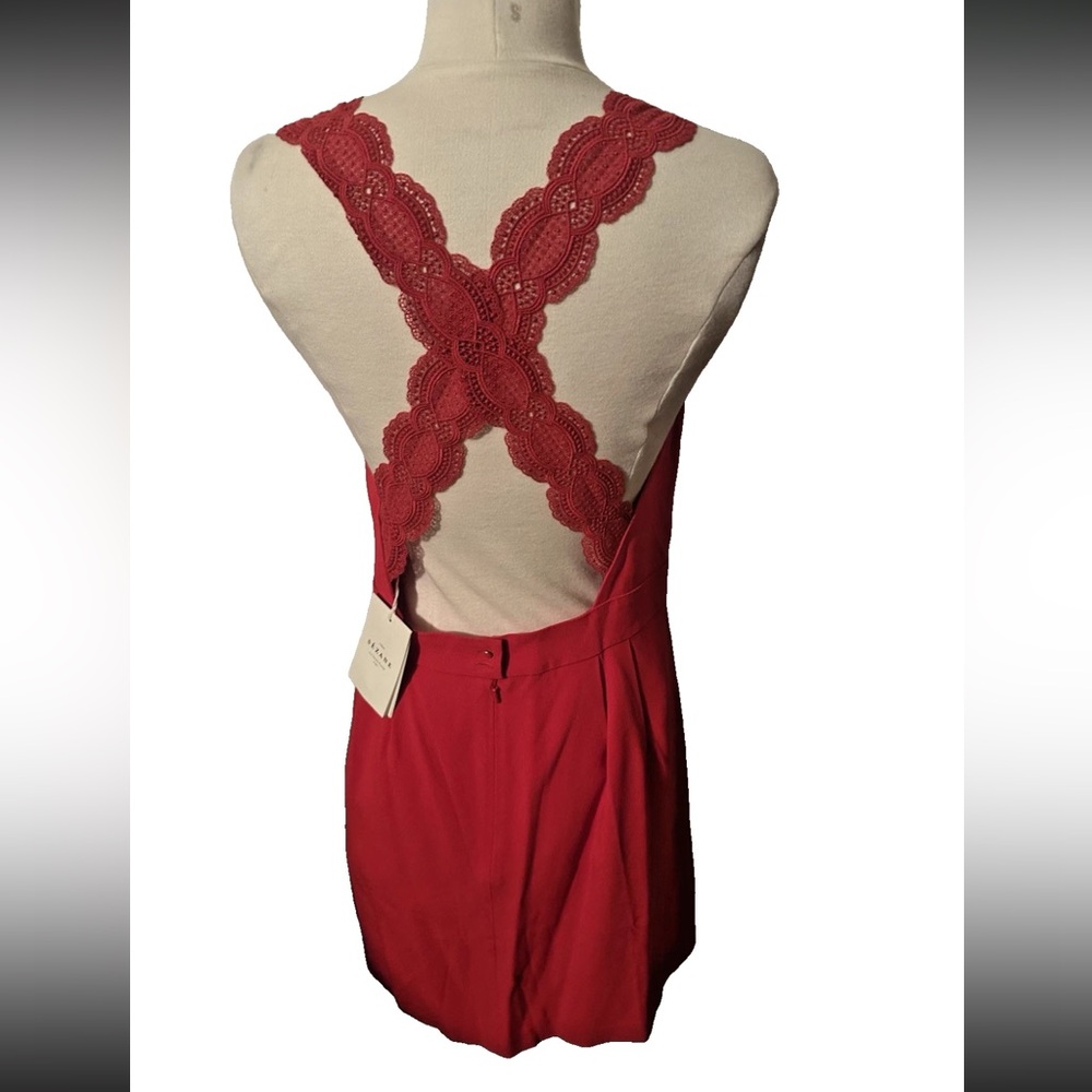 SEZANE Robe Ombeline Red Dress Size 8 NWT